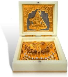 Stylewell Shiva Mahadev Gold Plated Wealth & Prosperity Charan Paduka ...