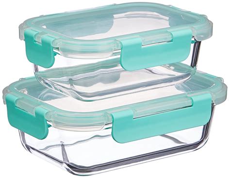 Buy Amazon Brand - Solimo Glass Storage Containers with Break-Free ...