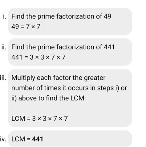 lcm of 49 and 441..... - Brainly.in