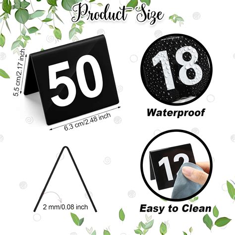 Tuanse Table Numbers 1-50 Acrylic Double Side India | Ubuy