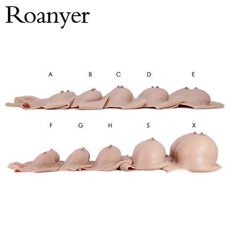 Roanyer Silicone BreastForm East West Shape for Crossdresser Fake Boob Lifelike | eBay