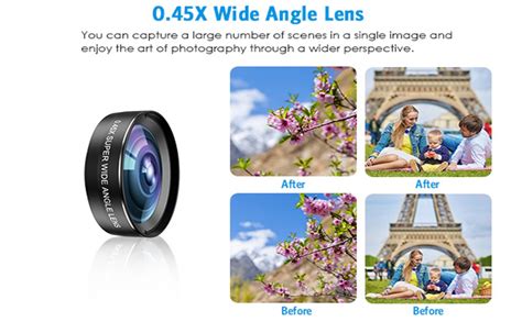 REDWIND Pro Lens Kit for iPhone & Android Camera, 0.45X Super Wide ...