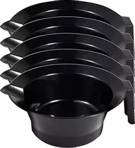 VEDETIC Plastic Hair Color Mixing Bowls 5 Pack | Hair Dye Applicator ...