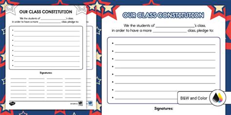 Class Constitution Preamble Template