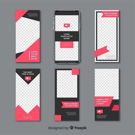 Modern instagram stories template collection | Free Vector