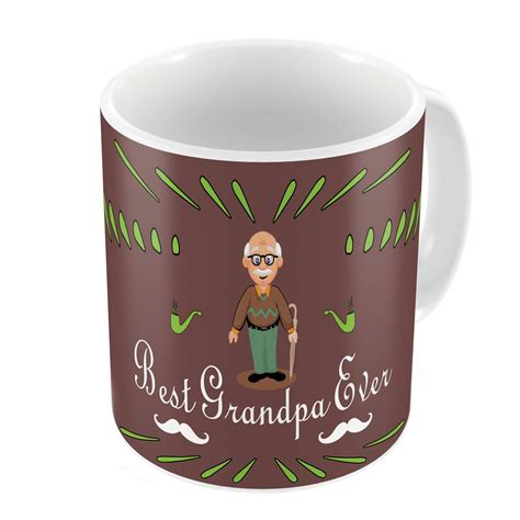 Indigifts Grandfather Birthday Gift Best Grandpa Ever Quote Comic Folk ...