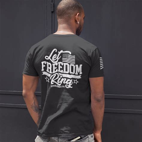 Let Freedom Ring Men’s T-Shirt | Patriotic USA Apparel – Soldier ...