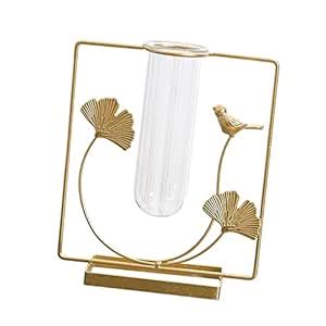 FABLOFT Iron Flower Vase Dried Flower Hydroponic Plants Planter Pot ...