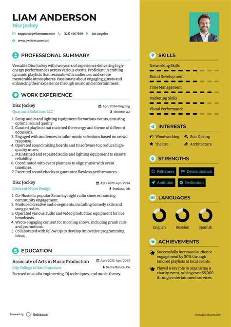 10+ Disc Jockey Resume Samples & Templates for 2025