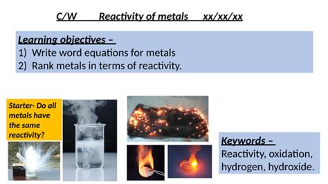 Image result for Free Science Lessons Reactivity Series