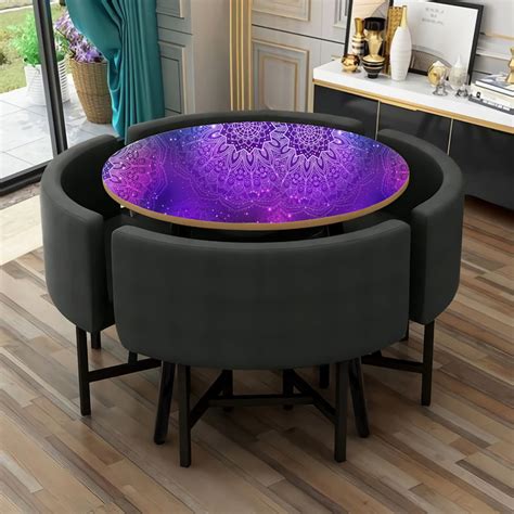 Pink Purple Shaded Mandala Art Self Adhesive Sticker For Table ...