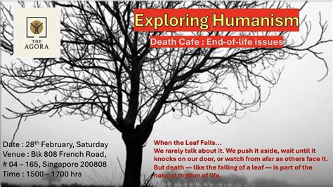 Exploring Humanism : Death Cafe & End of Life Issues, Blk 808 French Rd ...