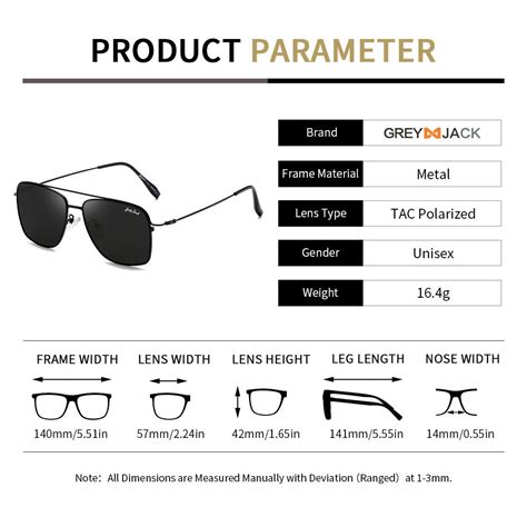 GREY JACK Metal Polarized UV400 Protected Square Sunglasses for Men Wo ...