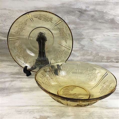 Vintage Yellow Depression Glass Vegetable Bowls 2 Federal Sharon ...
