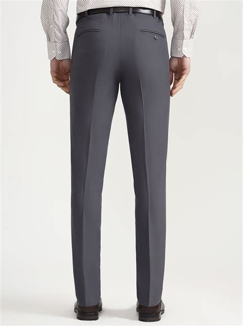 Metal Men's Dark Grey Formal Trouser | Solid Pattern | Terry Rayon ...