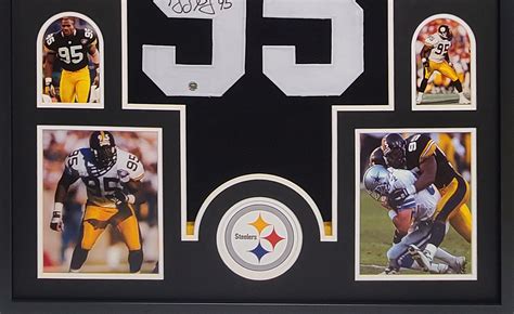Greg Lloyd Autographed Framed Steelers Black Jersey - The Stadium Studio