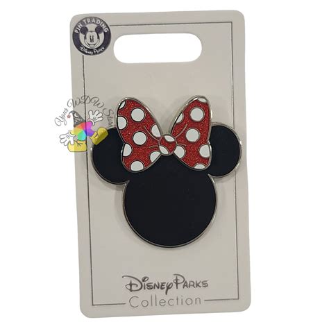 Disney Pin - Minnie Mouse Icon - Glitter Bow