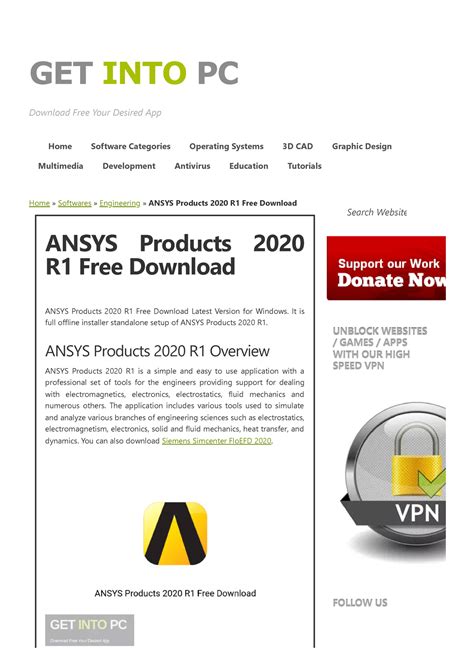 Ansys Products 2020 R1 Free Download - It is full offline installer ...