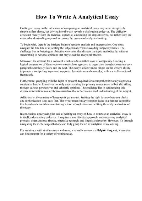 Analytical Essay Example 的图像结果