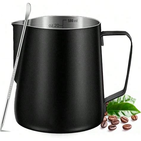 Milk Frothing Pitcher, 350ml/600ml (12oz/20oz) Milk Frother Cup ...