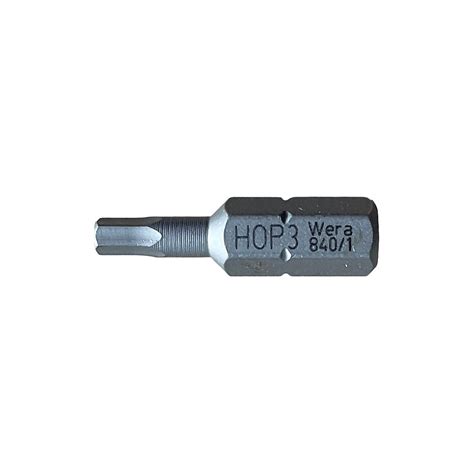 Wera 840/1 Z Sheet Metal Bit – Hexagon 7mm Head X 1/4" Drive, HEX-PLUS For Hex Socket Screws