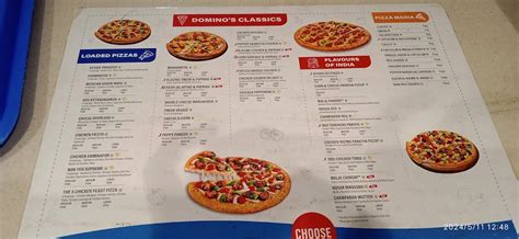 Menu at Domino's Pizza, Agartala, Holding no. 03275