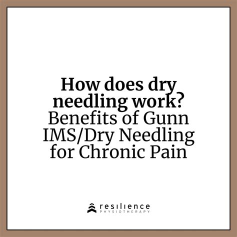 How does dry needling work? — Resilience Physiotherapy — Toronto, ON