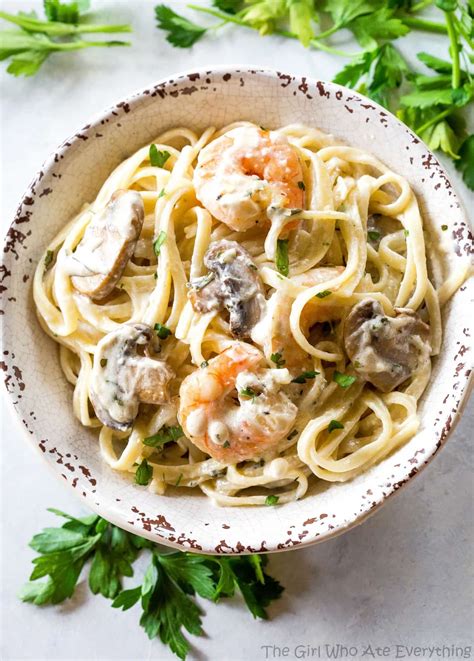 Creamy Shrimp and Mushroom Pasta | The Girl Who Ate Everything