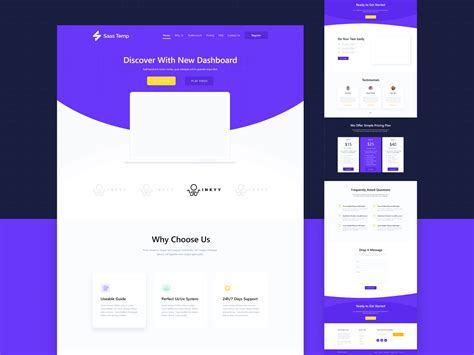 Free Adobe XD kit for SAAS by Inkyy.com - Inkyy Download for Free