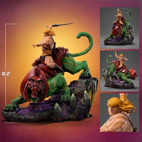 He-Man & Battle-Cat Art Scale 1:10 Statue by Iron Studios | Sideshow ...