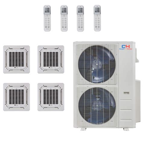 COOPER AND HUNTER Quad 4 Zone Ductless Mini Split Air Conditioner ...