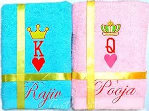 TurtleLittle, 100% Cotton, King and Queen of Hearts Personalised ...