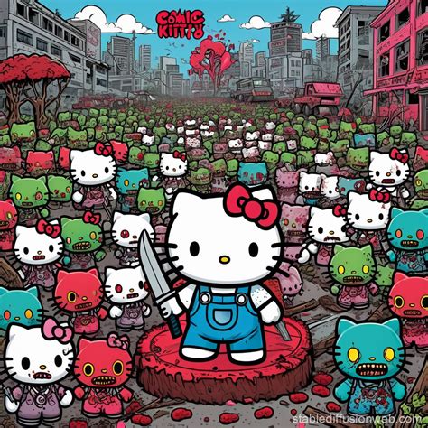 Zombie Hello Kitty Background Zombie Kitty