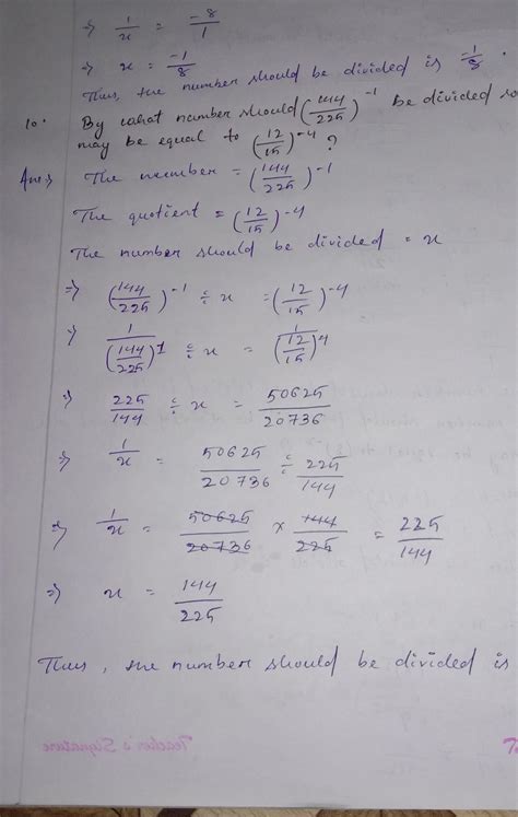 by what number should (144/225)^(-1) be divided so that the quotient ...