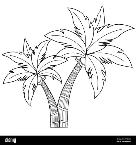 Palm tree vector design. palm tree simple icon pictogram outline vector ...