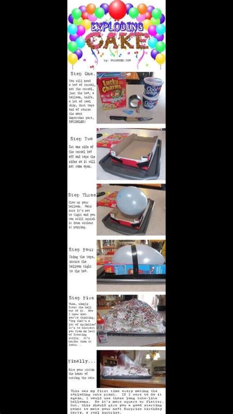 Image result for Exploding Birthday Cake