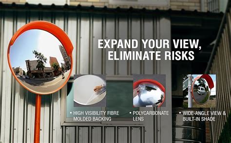 LADWA 2 Pcs Unbreakable 24 Inch/600Mm Diameter Wide Angle Convex Mirror ...