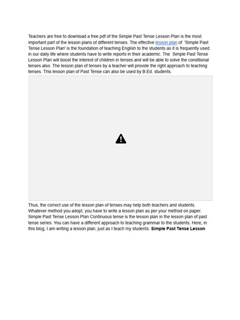 Teaching Simple Past Tense Lesson Plan 的图像结果