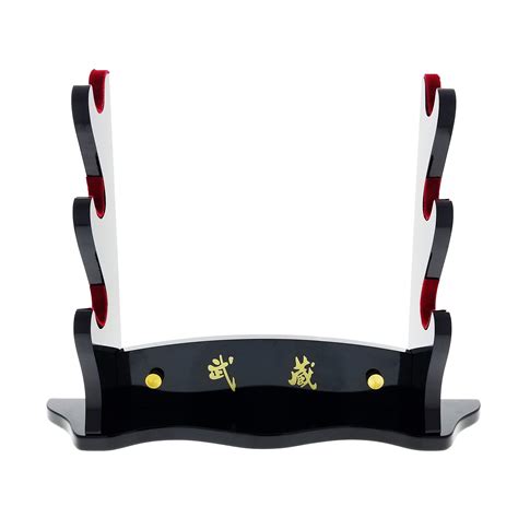 Buy Musashi Samurai Wood Stand, Black Lacquer Finish with Wall & op 2 ...