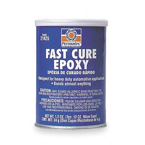 Permatex Fast Cure Epoxy, (10) 4g Mixer Cups, 1:1 Mix Ratio 21425 | Zoro