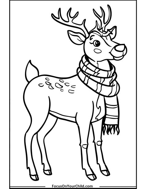 Reindeer Coloring Page Simple