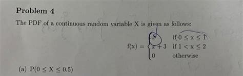 Image result for Question Onmarginal PDF of Continuous Random Variable