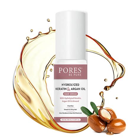 HYDROLYZED KERATIN & ARGAN OIL HAIR SERUM - With Almond - 100 mL ...