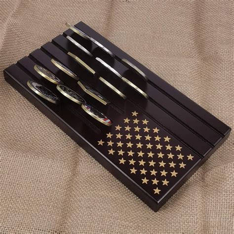 Buy YKshop 6 Rows Military Challenge Coin Display Rack American Flag ...