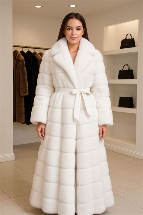 White Mink Coat Full Length 8448 – MARC KAUFMAN FURS