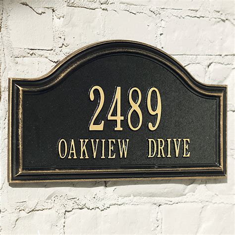 Oakview Address Plaques & Personalized Cast-Aluminum Weather-Resistant ...