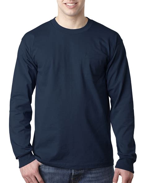 Bayside 8100 Long Sleeve T-Shirt with a Pocket $15.24 - T-Shirts