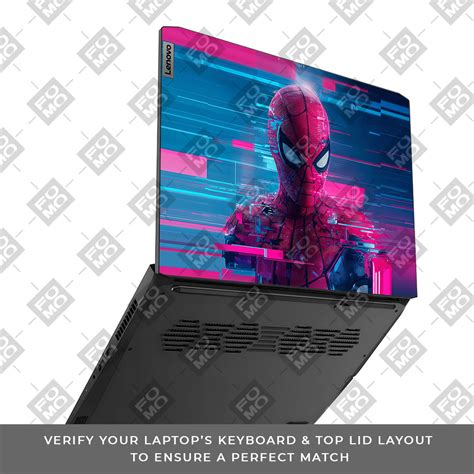 Glitch Spider Neon Web Lenovo IdeaPad Gaming 3 15ACH6 and 15IHU6 Lapto