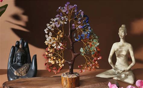 Buy Concept Kart Seven Chakra Gemstone 300 Beads Tree for Home/Office ...