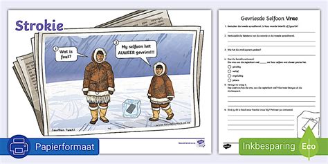 Strokiesprent - Gevriesde Selfoon Werkkaart